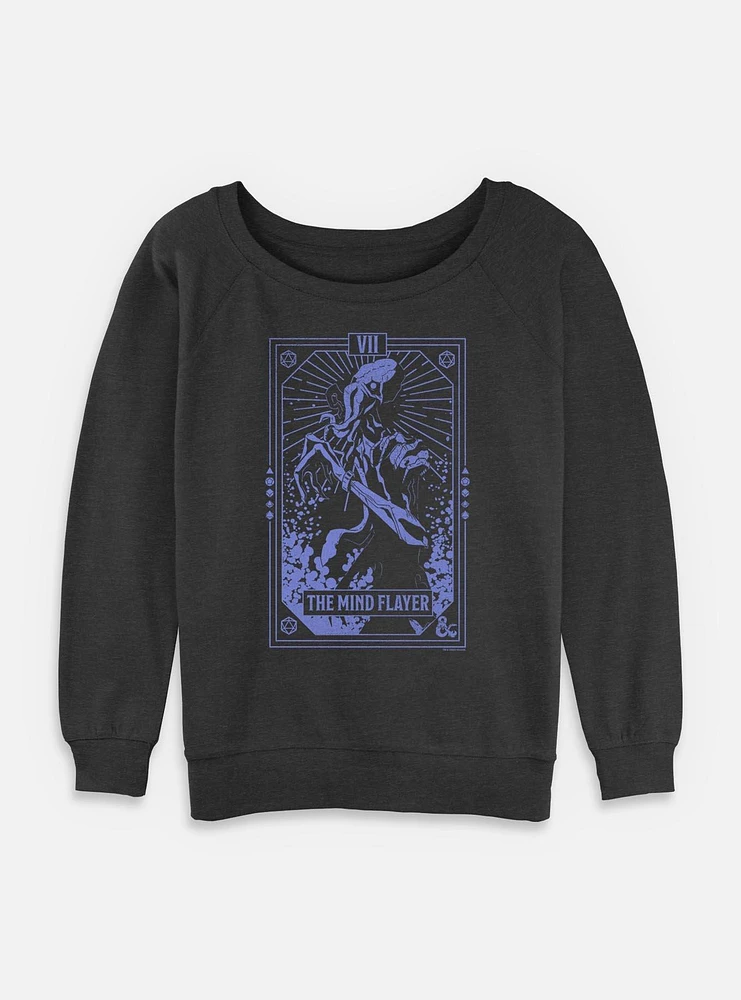 Dungeons & DragonsThe Mind Flayer Tarot Womens Slouchy Sweatshirt