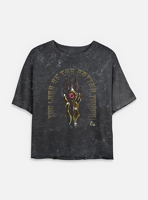 Dungeons & Dragons Hand Of Damned Mineral Wash Womens Crop T-Shirt
