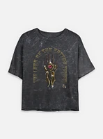 Dungeons & Dragons Hand Of Damned Mineral Wash Womens Crop T-Shirt