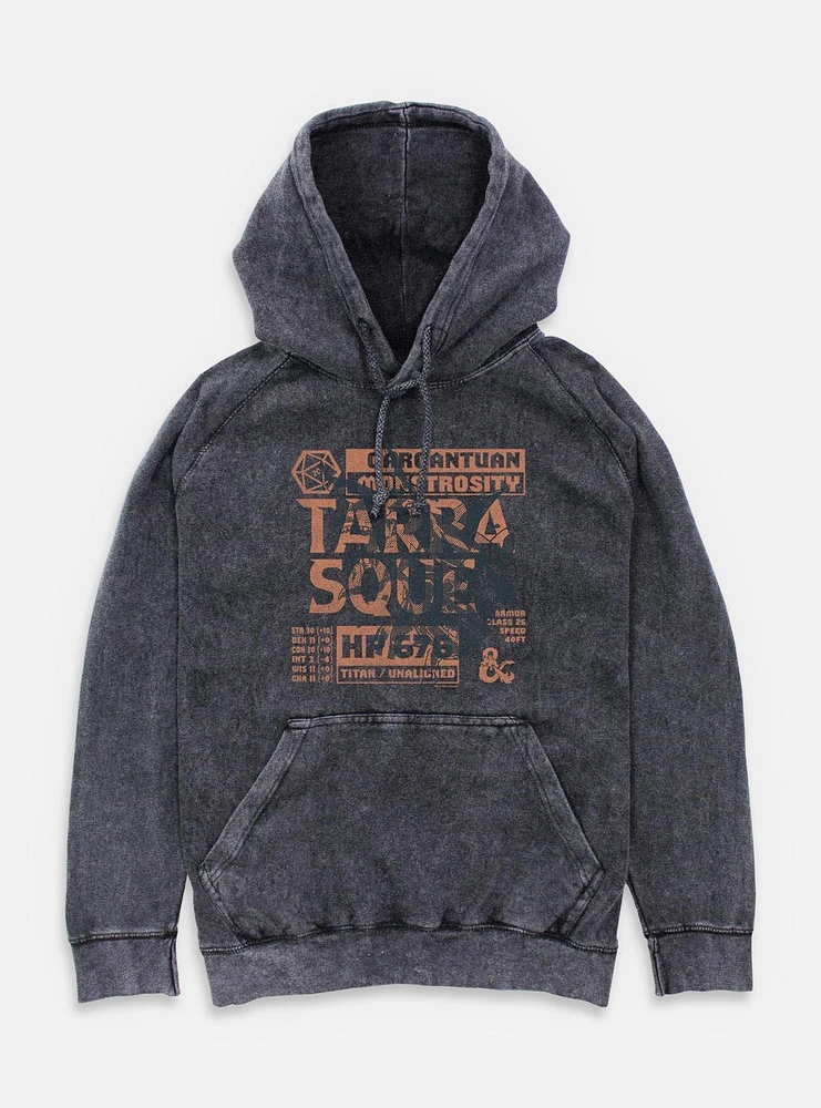 Dungeons & Dragons Terrasque And Stats Mineral Wash Hoodie