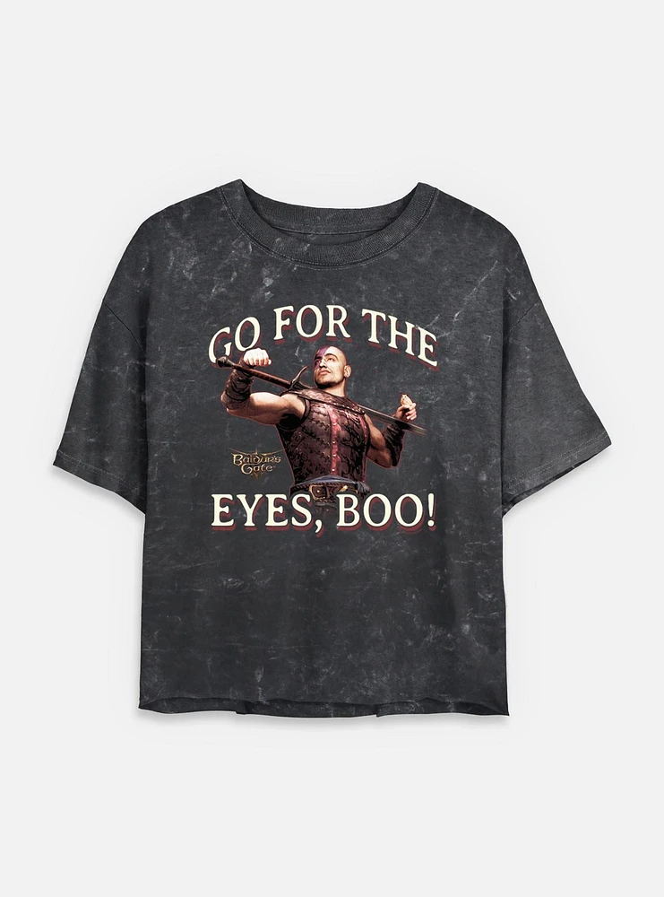 Dungeons & Dragons Go For The Eyes Mineral Wash Womens Crop T-Shirt