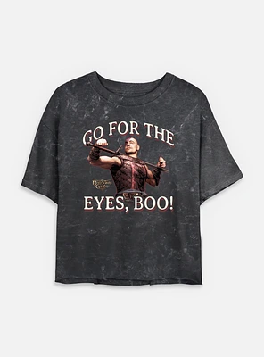 Dungeons & Dragons Go For The Eyes Mineral Wash Womens Crop T-Shirt