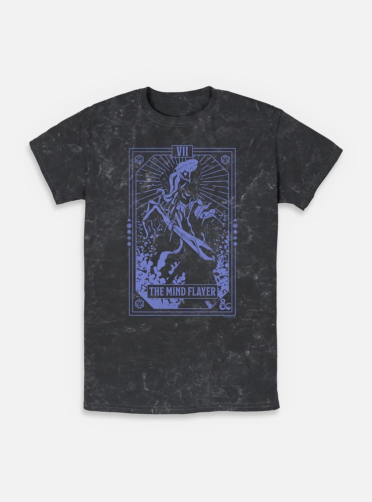 Dungeons & DragonsThe Mind Flayer Tarot Mineral Wash T-Shirt