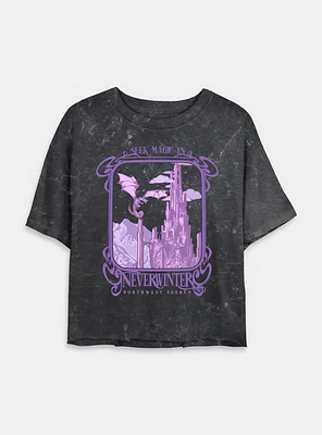 Dungeons & Dragons Seek Magic Neverwinter Mineral Wash Womens Crop T-Shirt