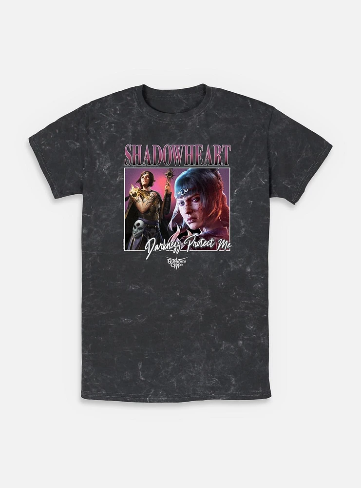 Dungeons & Dragons Shadowheart Darkness Protect Me Mineral Wash T-Shirt