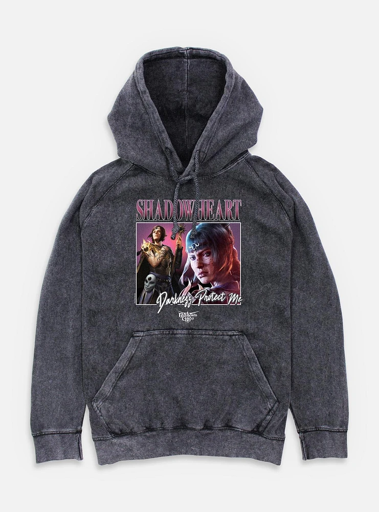 Dungeons & Dragons Shadowheart Darkness Protect Me Mineral Wash Hoodie