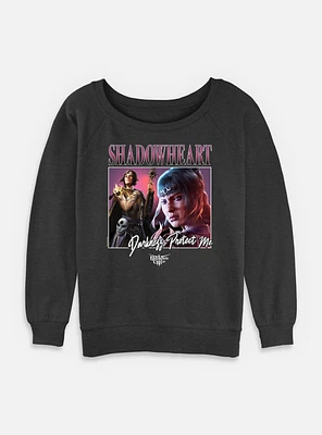 Dungeons & Dragons Shadowheart Darkness Protect Me Womens Slouchy Sweatshirt