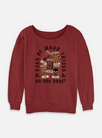 Dungeons & Dragons Do You Dare Deck Womens Slouchy Sweatshirt