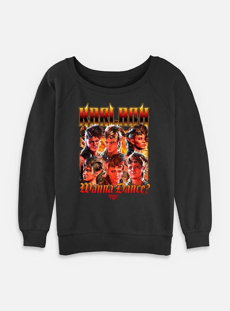 Dungeons & Dragons Karlach Wanna Dance Womens Slouchy Sweatshirt