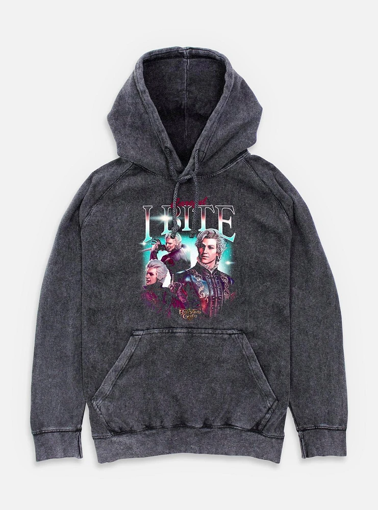 Dungeons & Dragons Astarion Careful I Bite Mineral Wash Hoodie