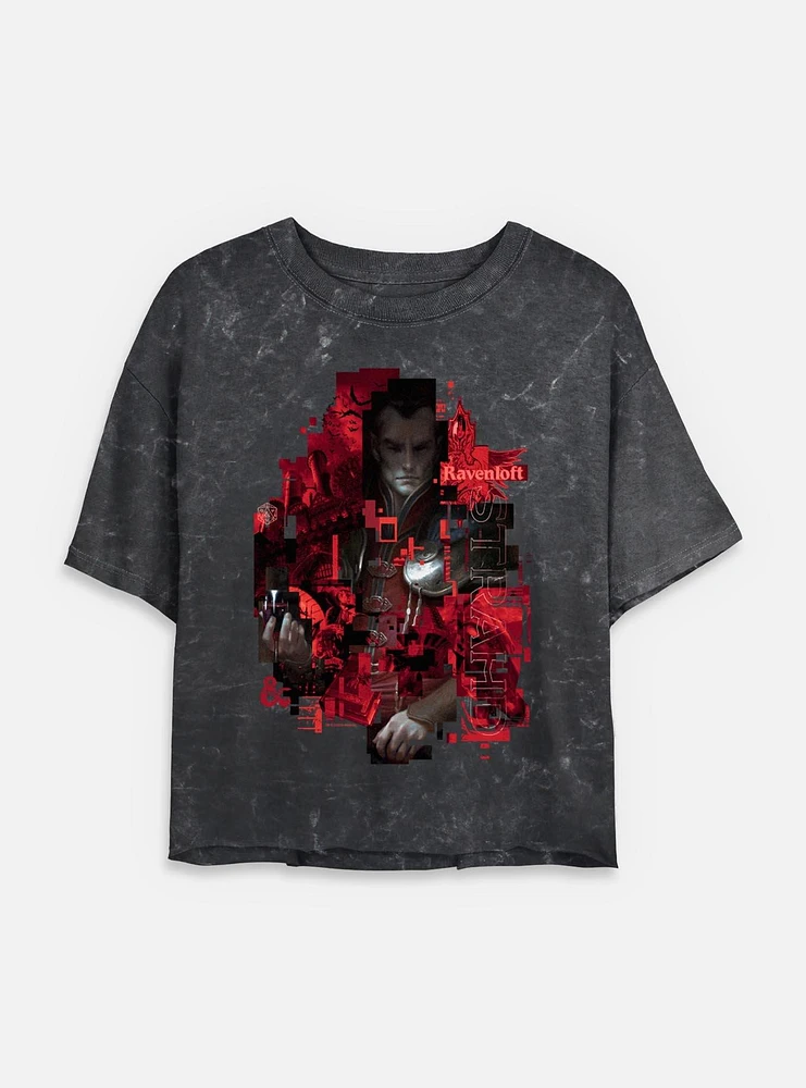 Dungeons & Dragons Ravenloft Strahd Mineral Wash Womens Crop T-Shirt