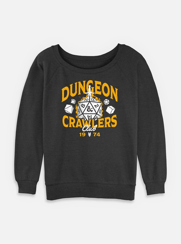Dungeons & Dragons Dungeon Crawlers Club Womens Slouchy Sweatshirt