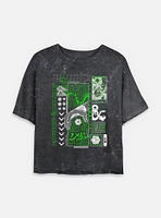 Dungeons & Dragons Trippy D20 Mineral Wash Womens Crop T-Shirt