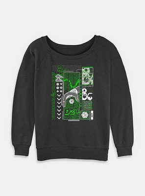 Dungeons & Dragons Trippy D20 Womens Slouchy Sweatshirt