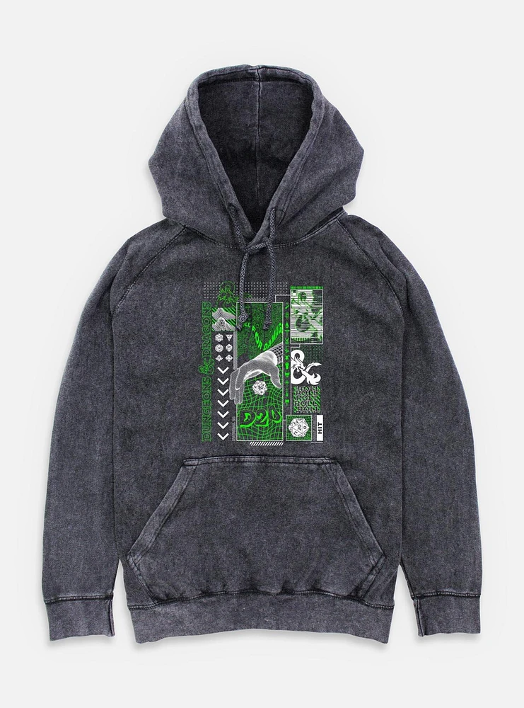 Dungeons & Dragons Trippy D20 Mineral Wash Hoodie