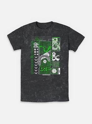 Dungeons & Dragons Trippy D20 Mineral Wash T-Shirt