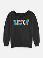 Disney Lilo & Stitch Tropic Shades Name Womens Slouchy Sweatshirt
