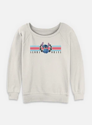 Disney Lilo & Stitch Collegiate Aloha Ohana Womens Slouchy Sweatshirt