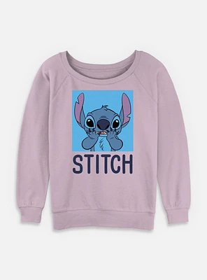 Disney Lilo & Stitch Bashful Womens Slouchy Sweatshirt