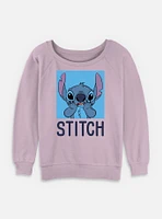 Disney Lilo & Stitch Bashful Womens Slouchy Sweatshirt