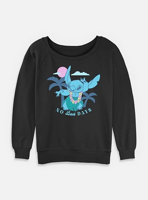 Disney Lilo & Stitch Tropical No Bad Days Womens Slouchy Sweatshirt