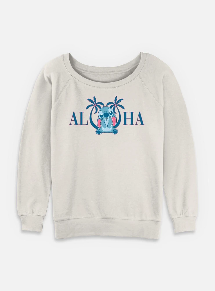Disney Lilo & Stitch Aloha Kauai Womens Slouchy Sweatshirt