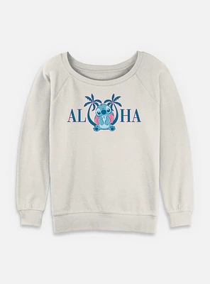 Disney Lilo & Stitch Aloha Kauai Womens Slouchy Sweatshirt