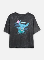 Disney Lilo & Stitch Tropical No Bad Days Womens Mineral Wash Crop T-Shirt