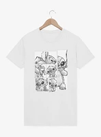 Disney Lilo & Stitch Sketch Panels Garment Dye T-Shirt