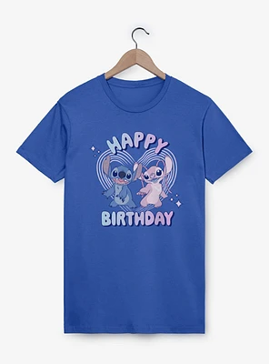 Disney Lilo & Stitch Angel And Happy Birthday T-Shirt