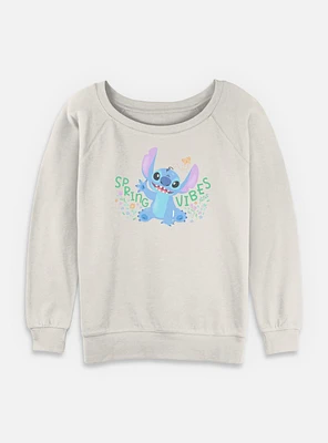 Disney Lilo & Stitch Spring Vibes Womens Slouchy Sweatshirt