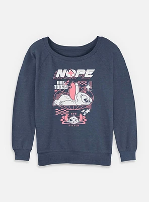 Disney Lilo & Stitch Nope Not Today 626 Womens Slouchy Sweatshirt