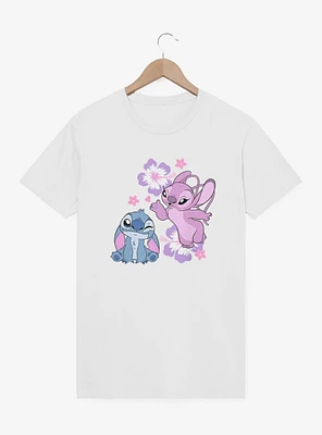 Disney Lilo & Stitch Angel Hibiscus T-Shirt