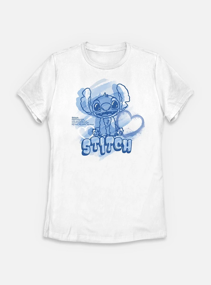Disney Lilo & Stitch Cute And Fluffy Alien Womens T-Shirt
