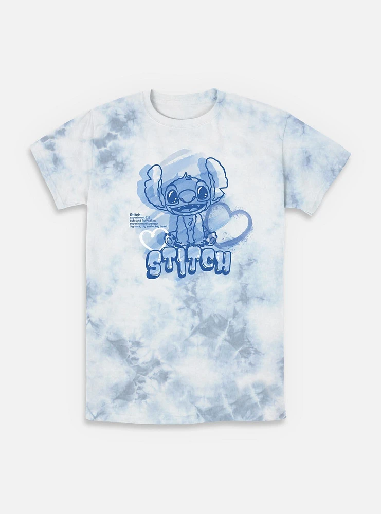 Disney Lilo & Stitch Cute And Fluffy Alien Tie-Dye T-Shirt