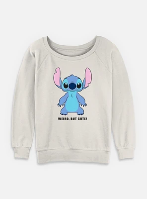 Disney Lilo & Stitch Weird But Cute Womens Slouchy Sweatshirt