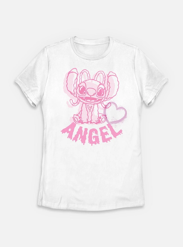 Disney Lilo & Stitch Angel Heart Womens T-Shirt