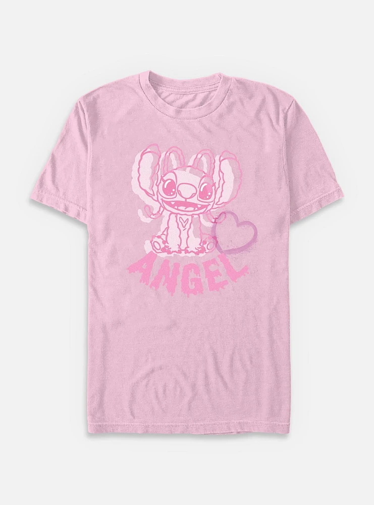 Disney Lilo & Stitch Angel Heart Garment Dye T-Shirt
