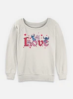 Disney Lilo & Stitch Angel Love Womens Slouchy Sweatshirt