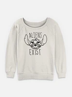 Disney Lilo & Stitch Aliens Exist Womens Slouchy Sweatshirt