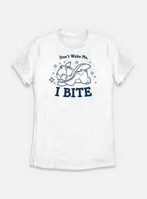 Disney Lilo & Stitch Don't Wake Me I Bite Womens T-Shirt