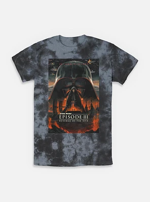 Star Wars Episode III: Revenge Of The Sith 20th Anniversary Poster Tie-Dye T-Shirt