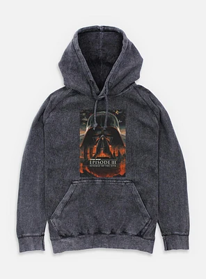 Star Wars Episode III: Revenge Of The Sith 20th Anniversary Poster Mineral Wash Hoodie