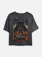 Star Wars Episode III: Revenge Of The Sith 20th Anniversary Poster Mineral Wash Womens Crop T-Shirt