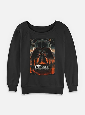 Star Wars Episode III: Revenge Of The Sith 20th Anniversary Poster Womens Slouchy Sweatshirt