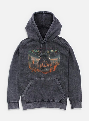 Star Wars Episode III: Revenge Of The Sith 20th Anniversary Scenic Poster Mineral Wash Hoodie