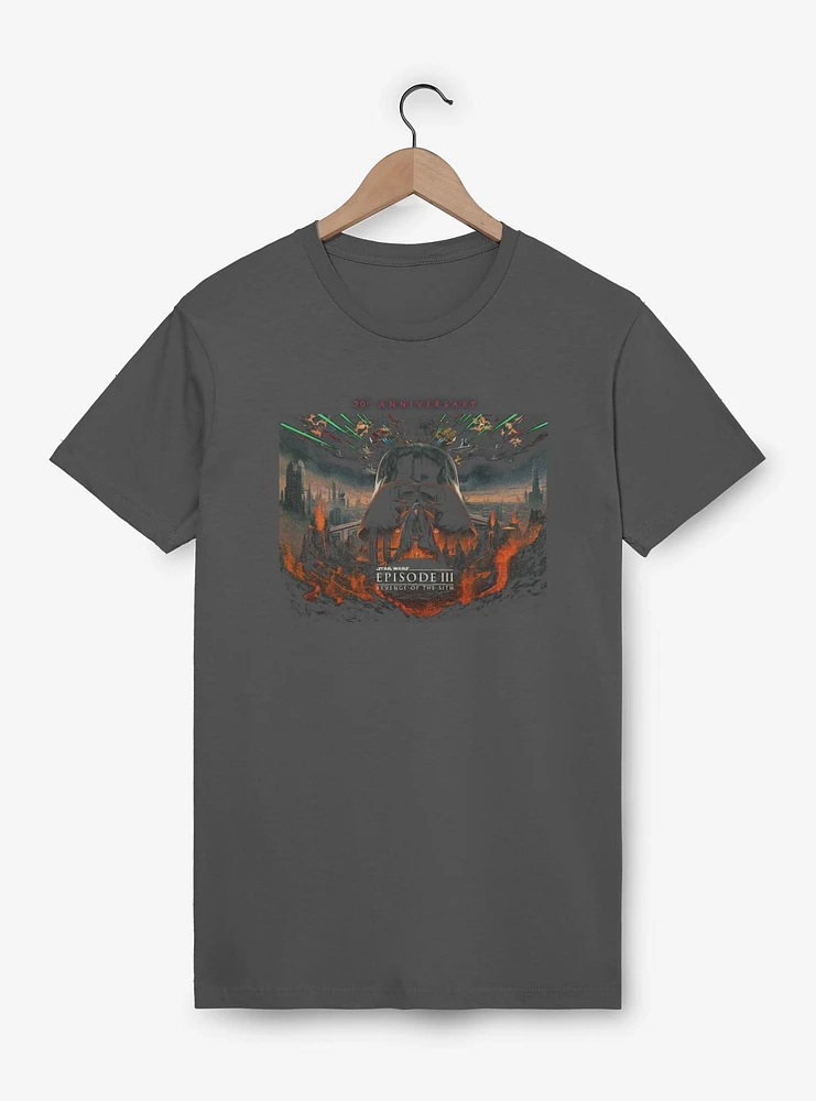 Star Wars Episode III: Revenge Of The Sith 20th Anniversary Scenic Poster Garment Dye T-Shirt