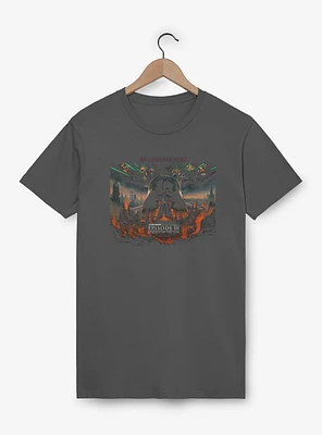 Star Wars Episode III: Revenge Of The Sith 20th Anniversary Scenic Poster Garment Dye T-Shirt