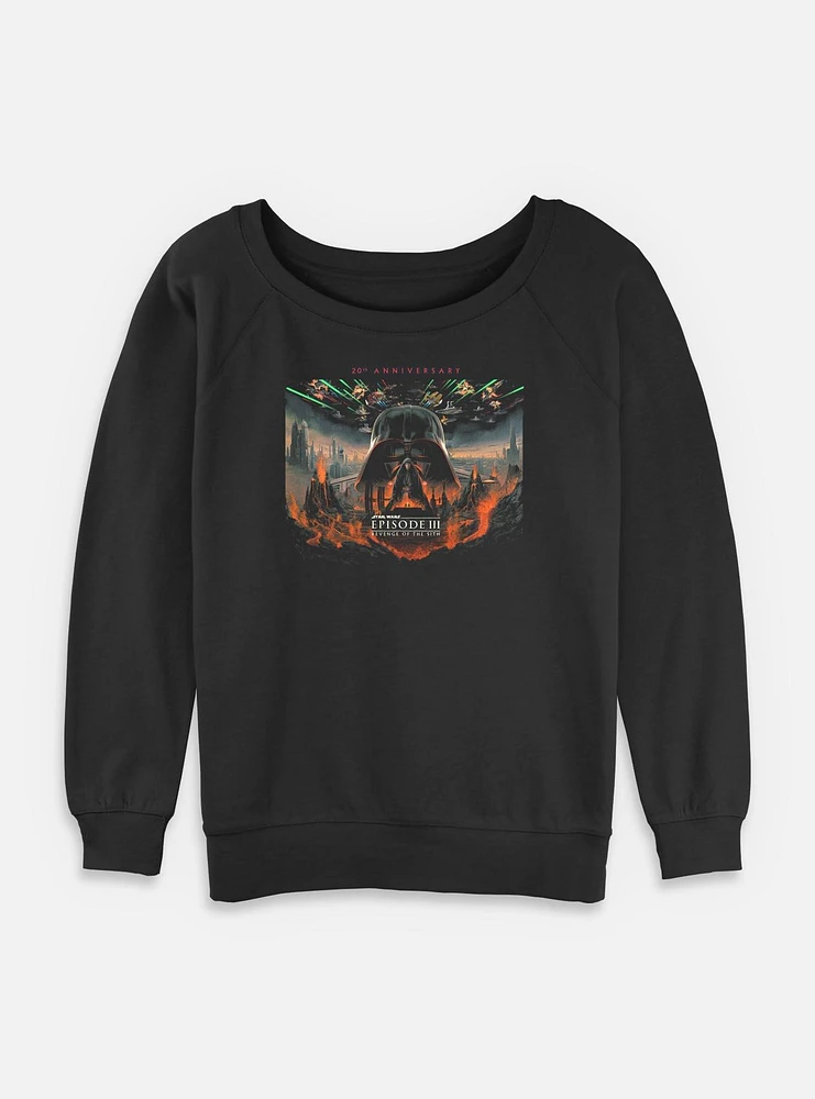 Star Wars Episode III: Revenge Of The Sith 20th Anniversary Scenic Poster Womens Slouchy Sweatshirt