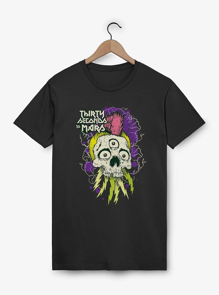 30 Seconds To Mars Mohawk Skull T-Shirt